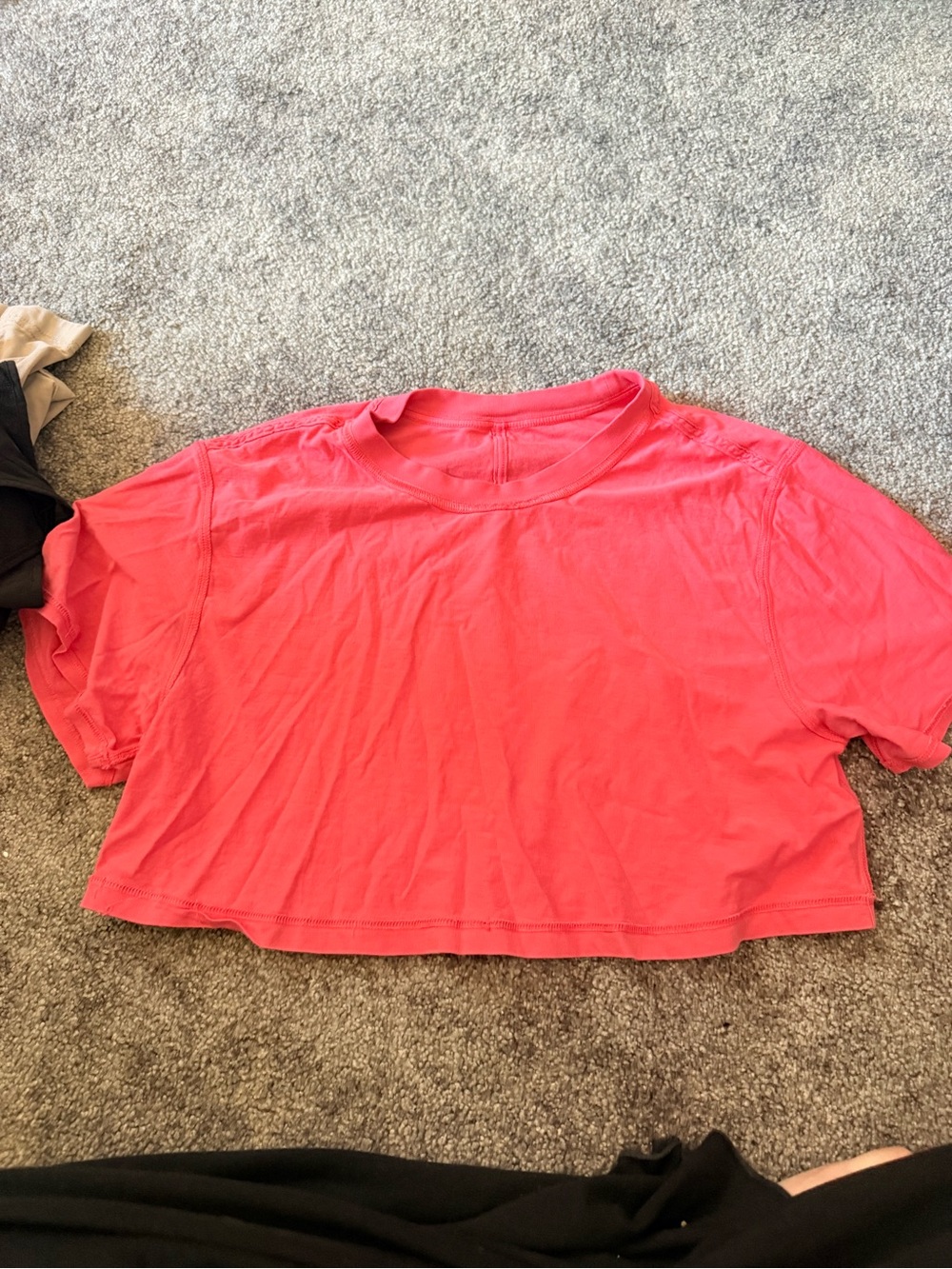 lululemon athletica Coral Crop Short Sleeve Tee
